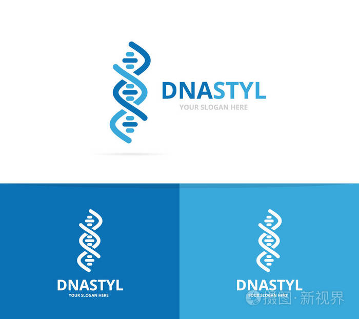 载体的 dna 和染色体标志组合.基因和螺旋符号或图标.