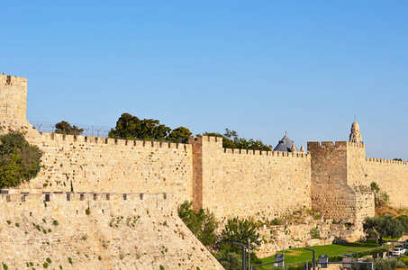 墙在耶路撒冷，以色列