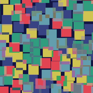 抽象方块图案深蓝色几何背景令人难以置信随机方格几何