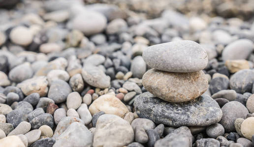 在海滩上的小石子