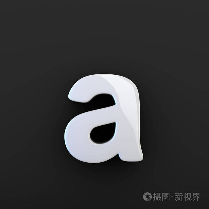灰色光泽字母a