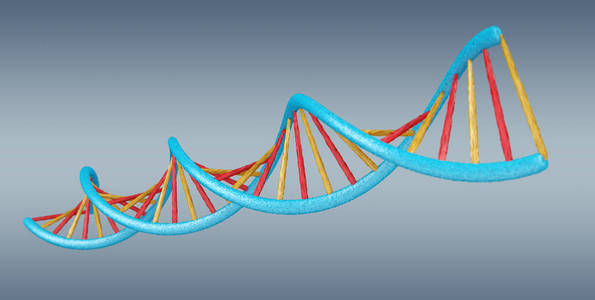 现代 Dna 结构 3d 渲染