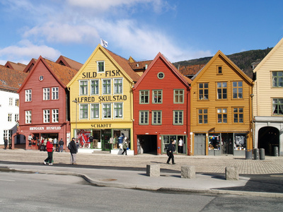 Bryggen Bergen的房子