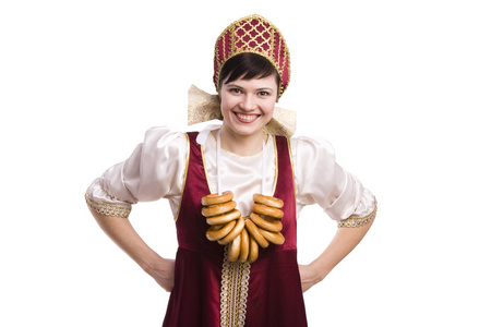 russiancostume 带面包圈的女人