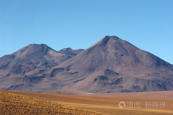 阿塔卡马沙漠中的旧火山智利