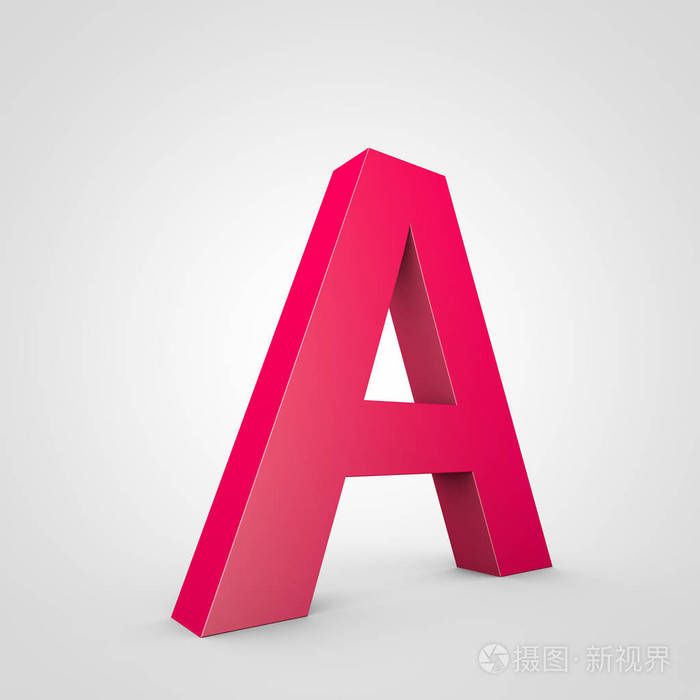 粉色大写字母a