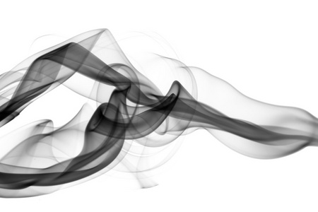 黑色烟雾，白色抽象波