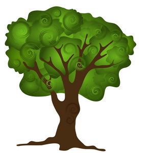 绿色抽象树
