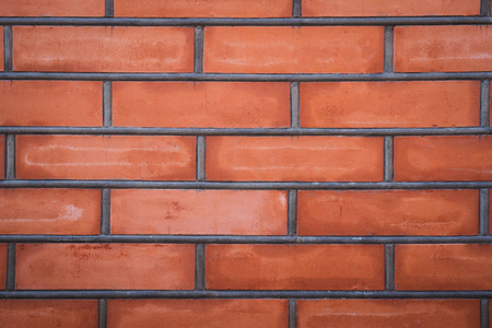 红砖纹理背景墙。建筑材料。模式