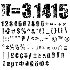 grunge数字和符号2