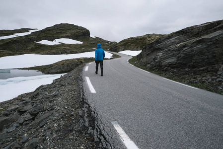 挪威风景秀丽的路线 Aurlandsfjellet