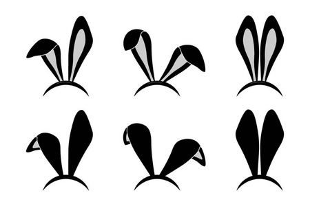 复活节兔子耳朵面具