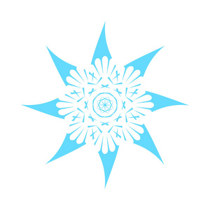 徽标抽象星状孤立在白色背景上的蓝色标志