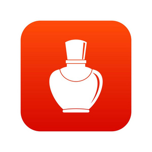 玻璃瓶香水图标数字红