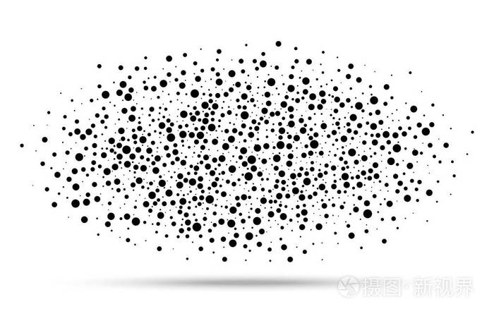 抽象的点的椭圆污点, 矢量图