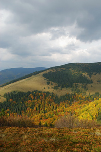 秋天在山里。