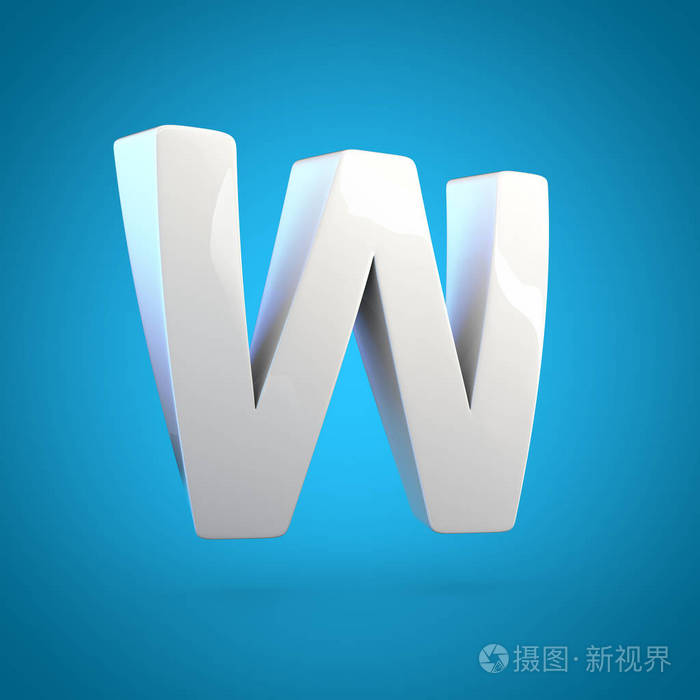 灰色字母大写w