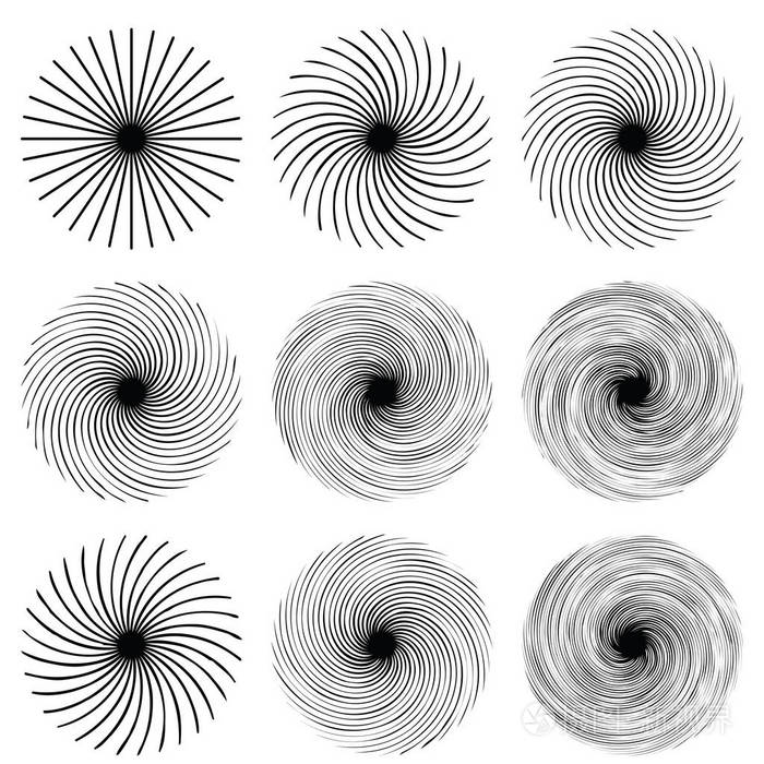 插画 螺旋背景.矢量图.通告,辐射抽象形状图案.eps
