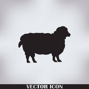 羊的剪影 web 图标