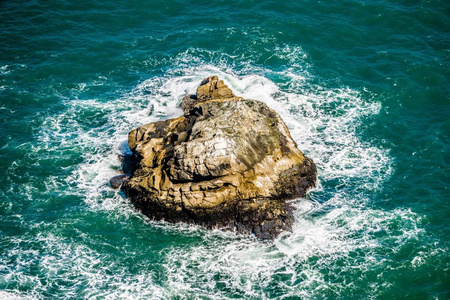 在美国太平洋海岸的沿海场景