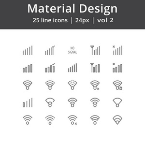 材料设计信号线图标