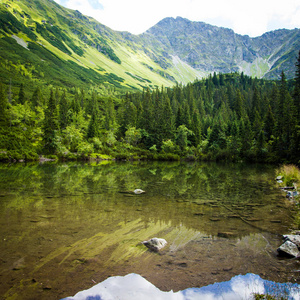 美丽的山湖景观塔特拉斯洛伐克