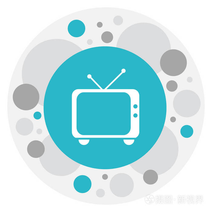 矢量图的电影符号复古电视图标上保费质量孤立的电视元素在时尚平面