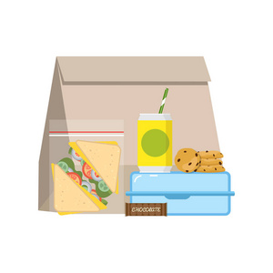 午餐盒和健康的食物。健康的生活方式的概念