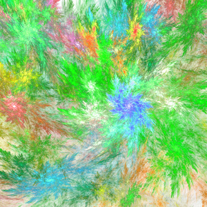 绿色和蓝色的分形螺旋，数码艺术作品的创意图形设计