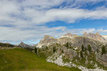 意大利多洛米蒂山 阿尔卑斯山的美丽景色