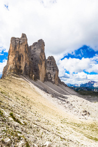 具有里程碑意义的白云岩Tre 犯罪 di Lavaredo