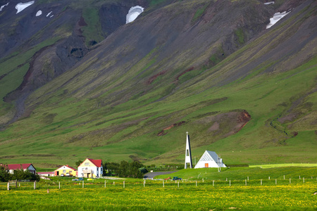 查看在冰岛山景观