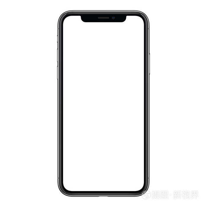 iphoneX,iphonex白色 新的现代无框智能手机模型,类似于iphonex与