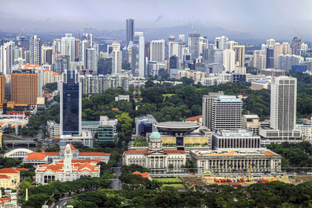 新加坡城市鸟瞰图