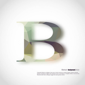 字母 B 由抽象色彩
