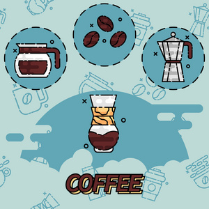 咖啡屋概念图标