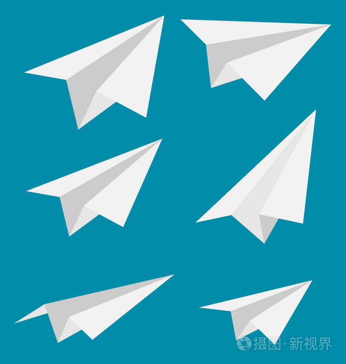 平纸飞机插画-正版商用图片01k7fr-摄图新视界