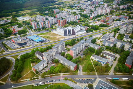 维尔纽斯居住区采取形式电视塔鸟瞰图