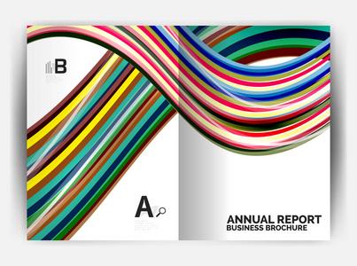 业务报告封面模板波图片