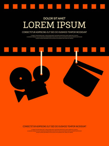电影和电影现代复古老式的海报背景