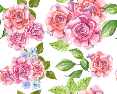 粉红玫瑰叶子图案