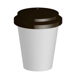 现实纸咖啡杯子套。矢量 Eps10 图