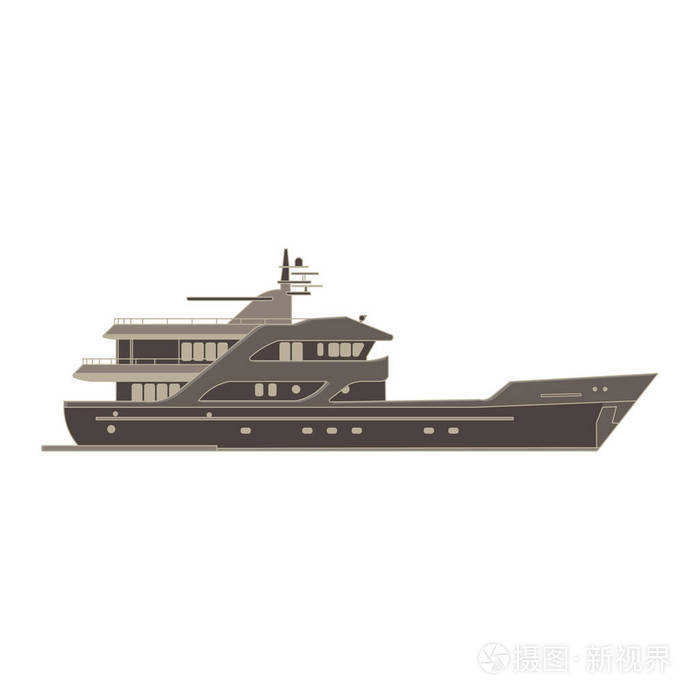 矢量货物船舶平面图标分离.船舶集装箱侧视图