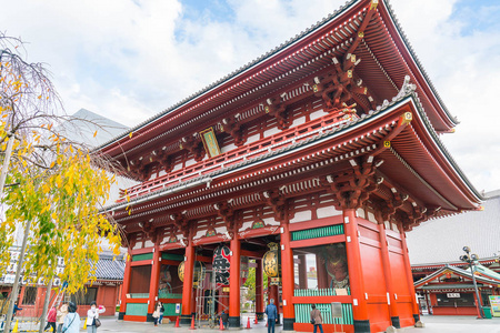 美丽的建筑，在周围浅草区的浅草寺