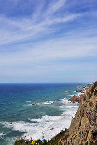 葡萄牙辛特拉的岩石岩石海角