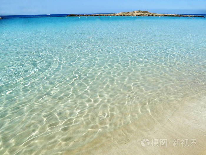 沙滩海岸景观地中海塞浦路斯岛