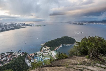 瓜纳巴拉湾从糖面包视图