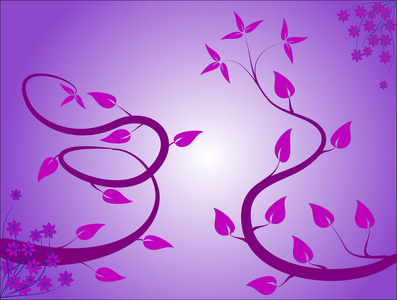 一种抽象的紫红色花背景装饰