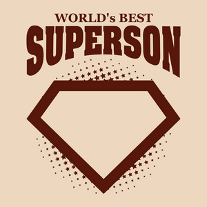 Superson 标志超级英雄世界上最好的