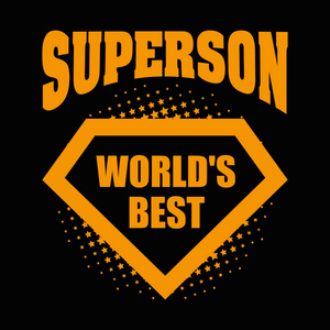 Superson 标志超级英雄世界上最好的